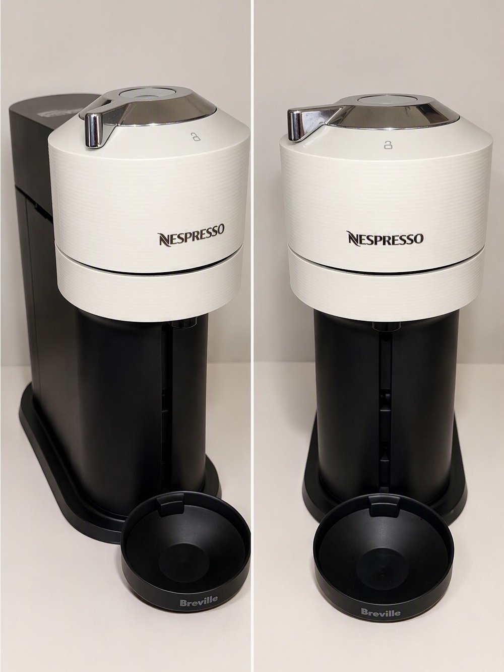Nespresso Single-Serve Espresso Machine in White and Black